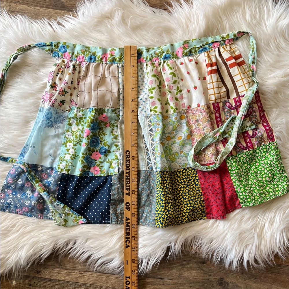 Patchwork Homemade Kitchen Boho/Hippie Apron With… - image 6